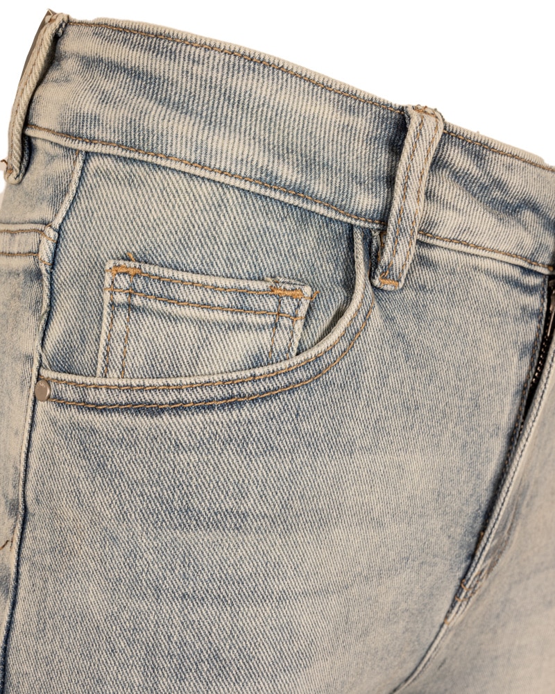 Light blue wide leg flared  jeans van Hello Miss - Afbeelding 8