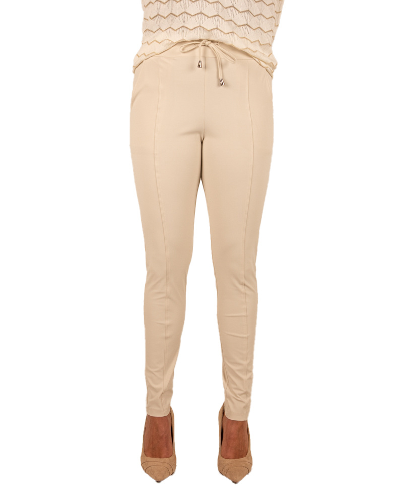 Lichtbeige travelstof broek van Mi Piace - Afbeelding 4