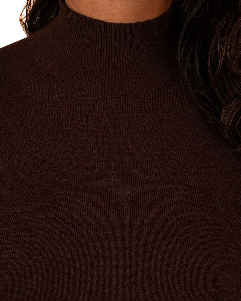 Donkerbruin shirt lange mouw van Aviva - Afbeelding 3