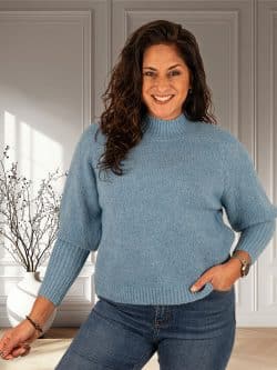 Blauwe trui glitter van Lamiar