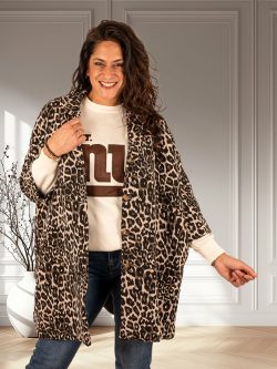 Panterprint jas 3/4 mouw van El-Vita
