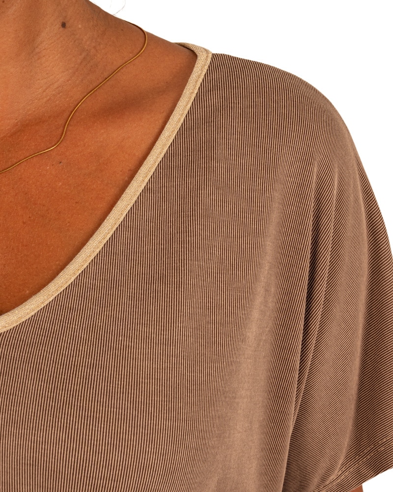 Lichtbruin shirt knoop van Gemma Ricceri - Afbeelding 4