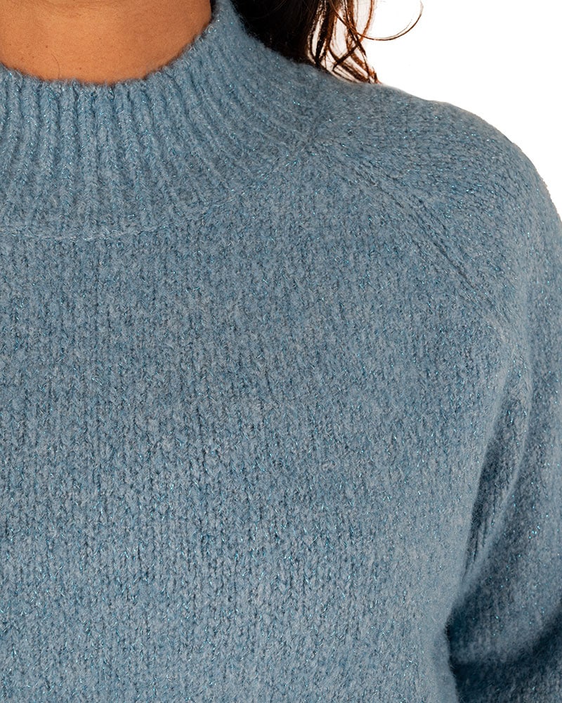 Blauwe trui glitter van Lamiar - Afbeelding 4