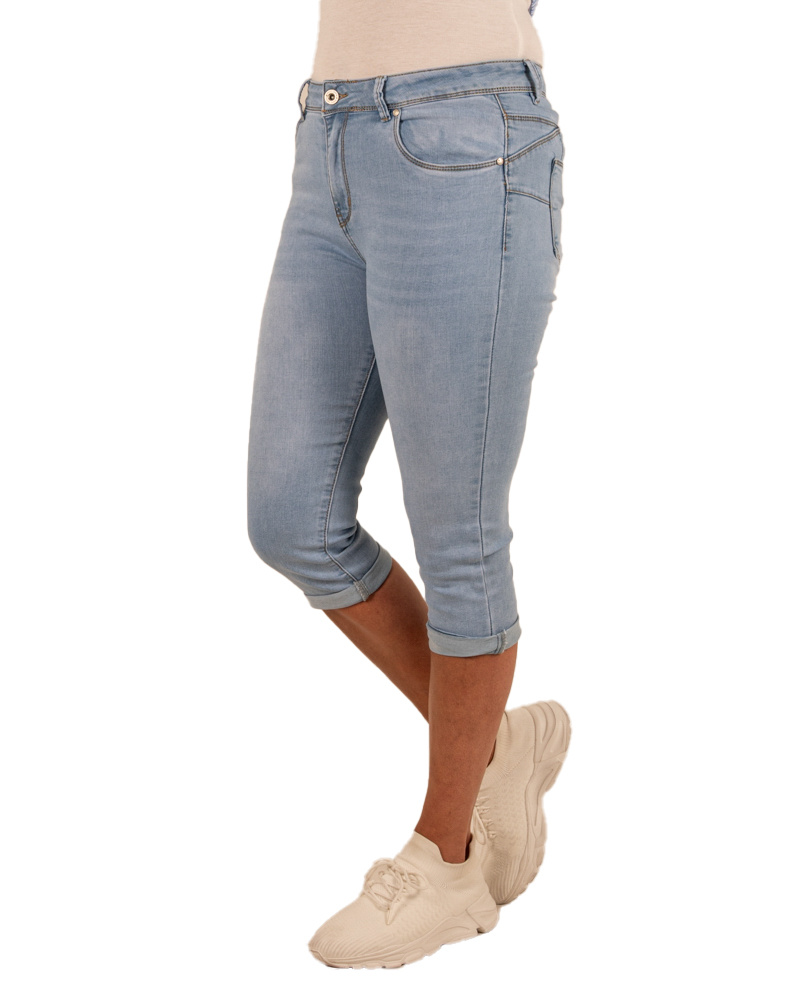 Light blue high waist push-up capri van Norfy - Afbeelding 3