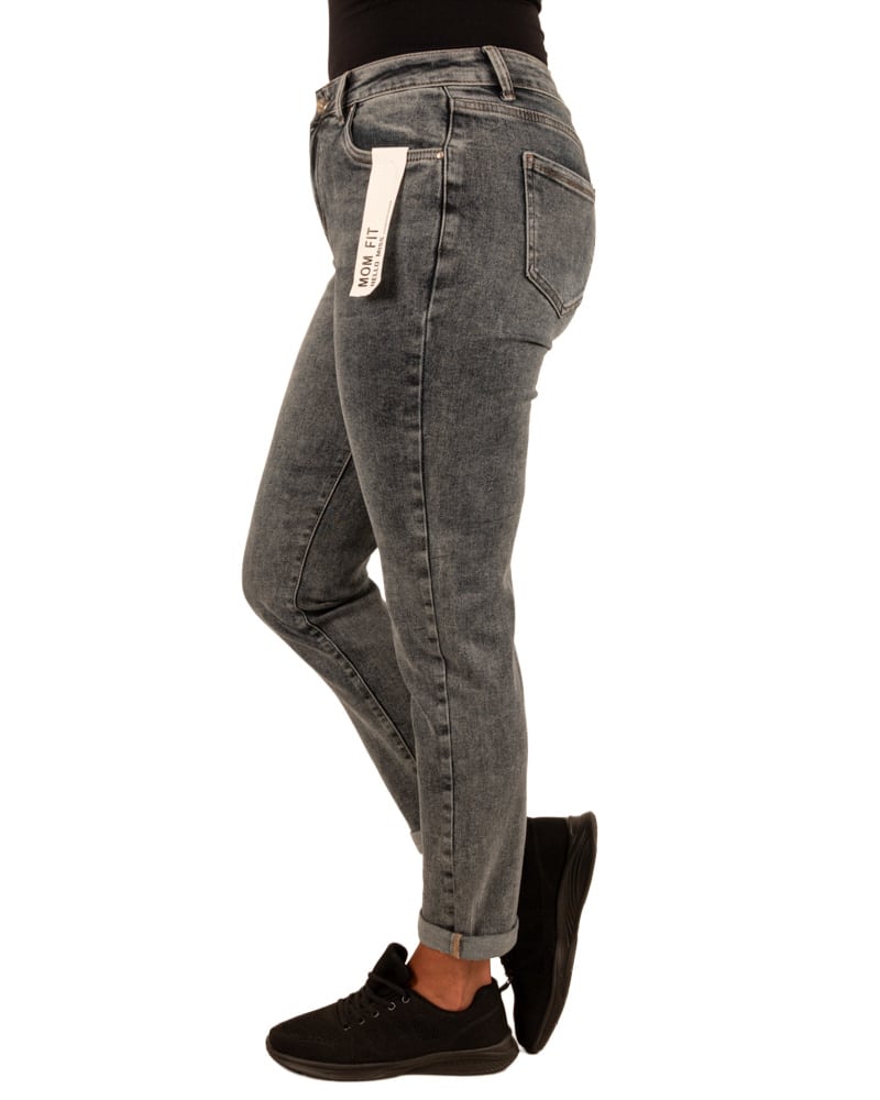 Blue high waist mom jeans van Hello Miss - Afbeelding 3