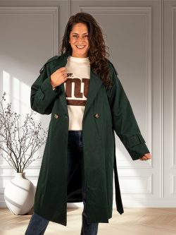 Donkergroene trenchcoat van El-Vita