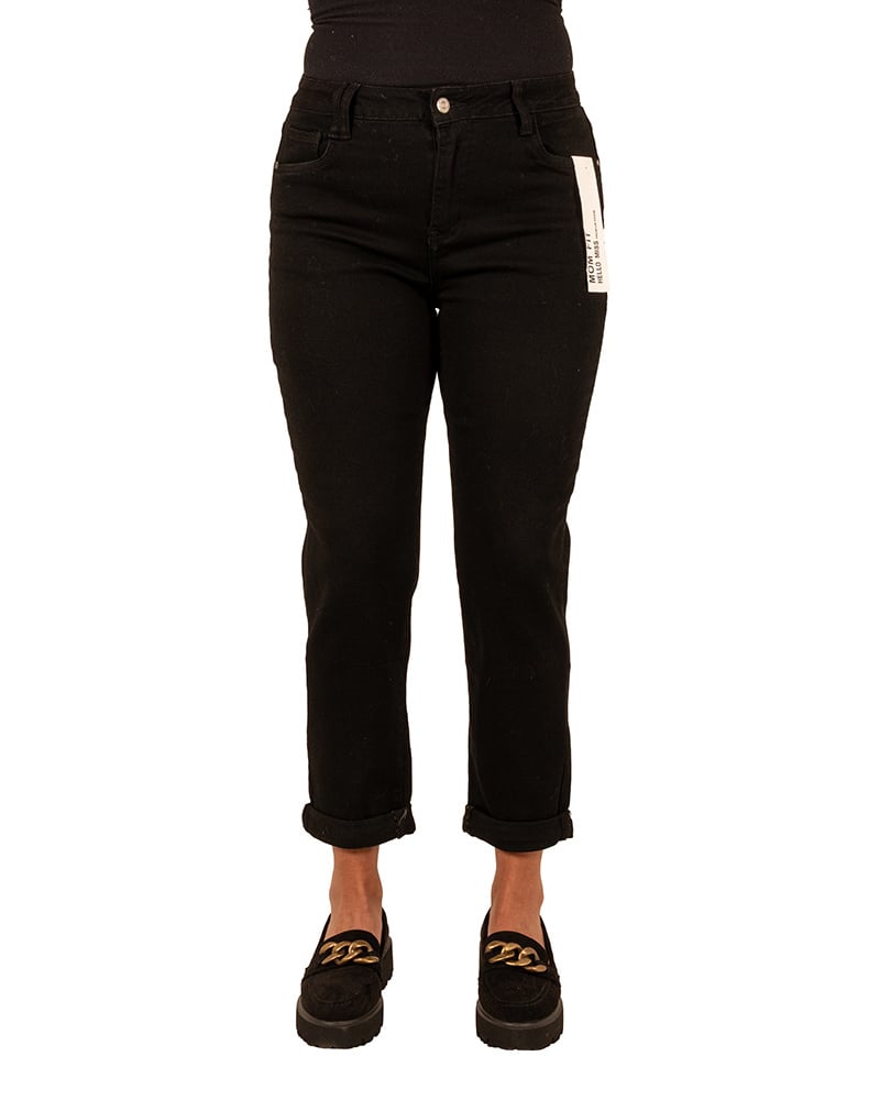 Black high waist mom jeans van Hello Miss - Afbeelding 4