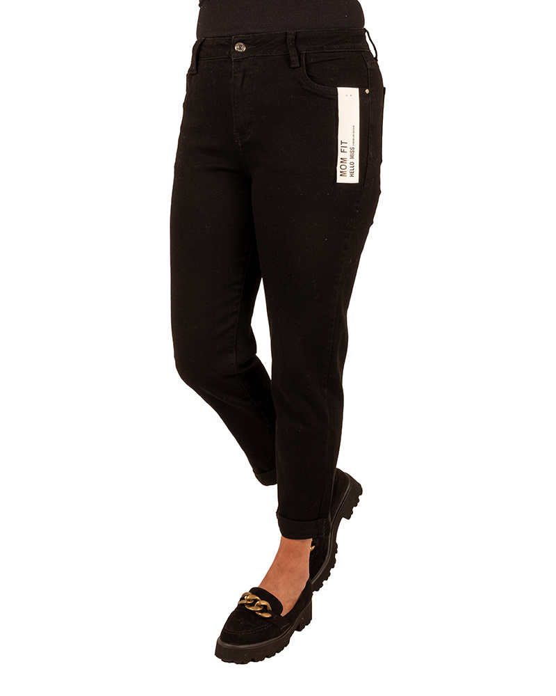 Black high waist mom jeans van Hello Miss - Afbeelding 2