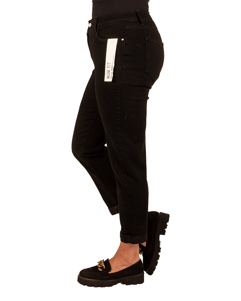 Black high waist mom jeans van Hello Miss - Afbeelding 3