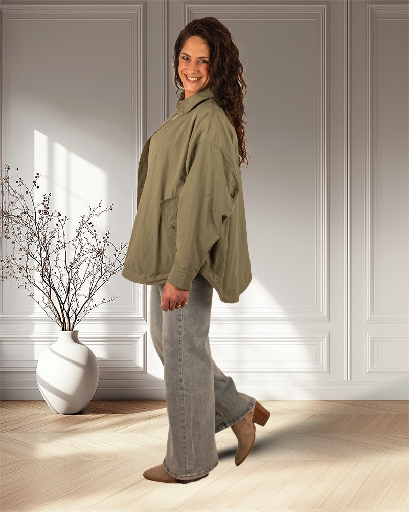 Light blue wide leg flared  jeans van Hello Miss - Afbeelding 6