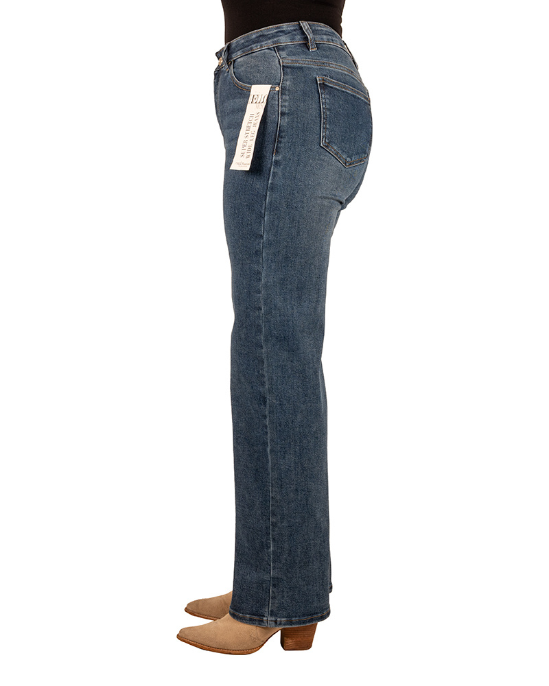 Mid blue wide leg jeans van Hello Miss - Afbeelding 5