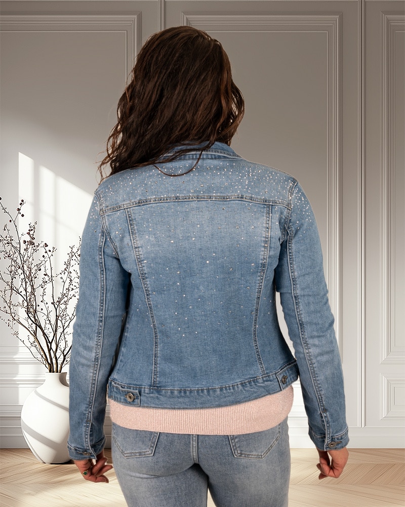 Jeans jasje strass van Gemma Ricceri - Afbeelding 5
