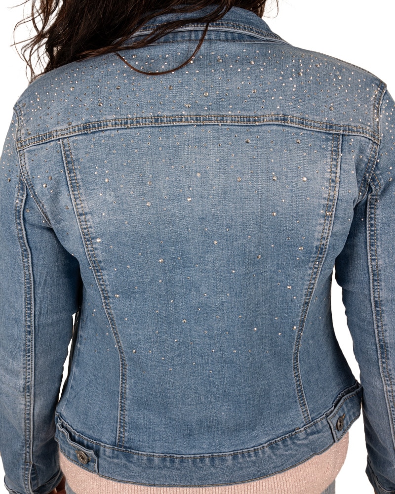 Jeans jasje strass van Gemma Ricceri - Afbeelding 6