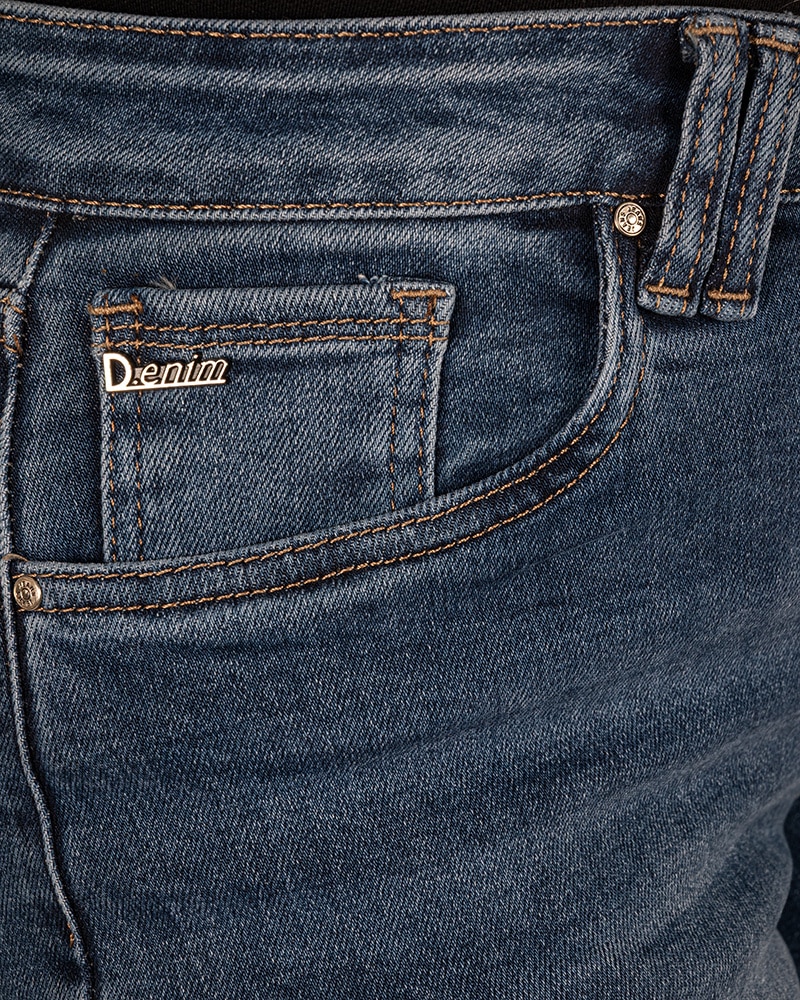 Dark blue high waist mom jeans van Hello Miss - Afbeelding 4