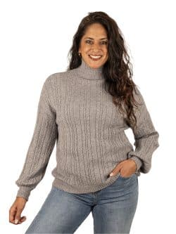 Grijze trui met kabels van Nami