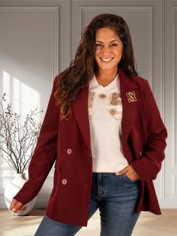 Bordeaux blazer van Azzurro