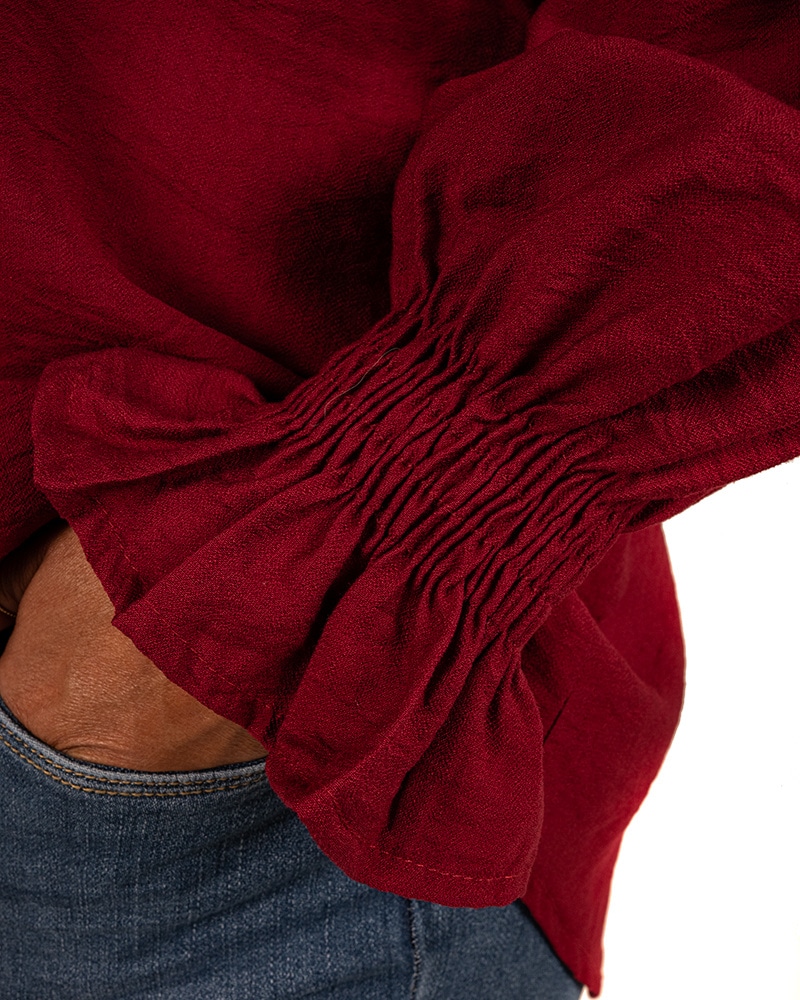 Bordeaux blouse van Gemma Ricceri - Afbeelding 4