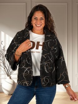 Zwart jasje met werkje van New Collection