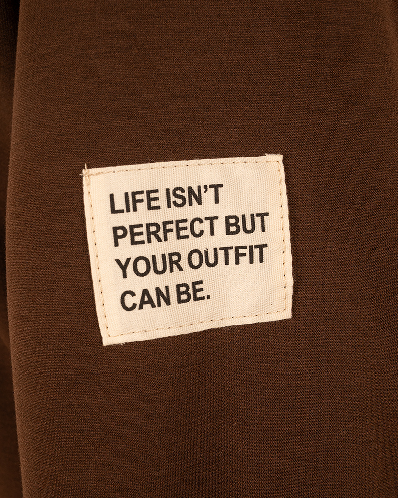 Donkerbruin joggingpak met lange mouw van El-Vita - Afbeelding 3