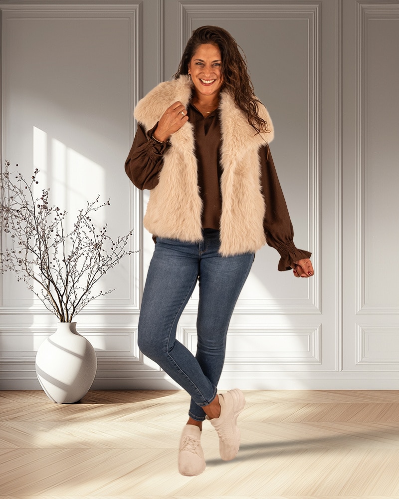 Bruine blouse van Gemma Ricceri - Afbeelding 6