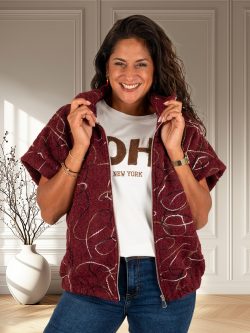 Bordeaux oversized bodywarmer van New Collection