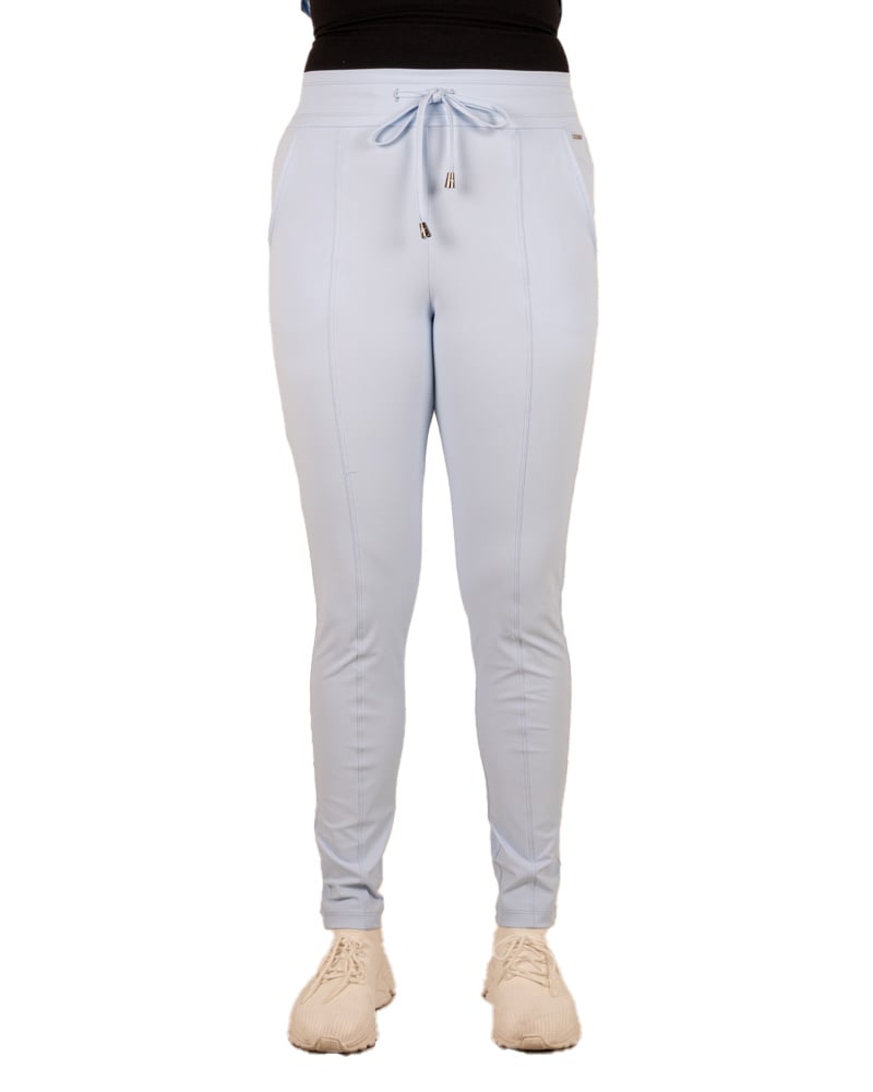 Lichtblauwe travelstof broek van Mi Piace - Afbeelding 4