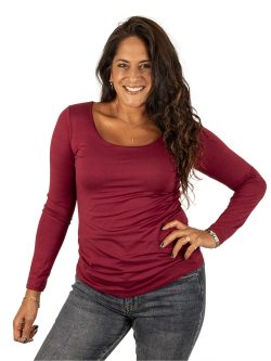 Bordeaux shirt dubbel van Gemma Ricceri