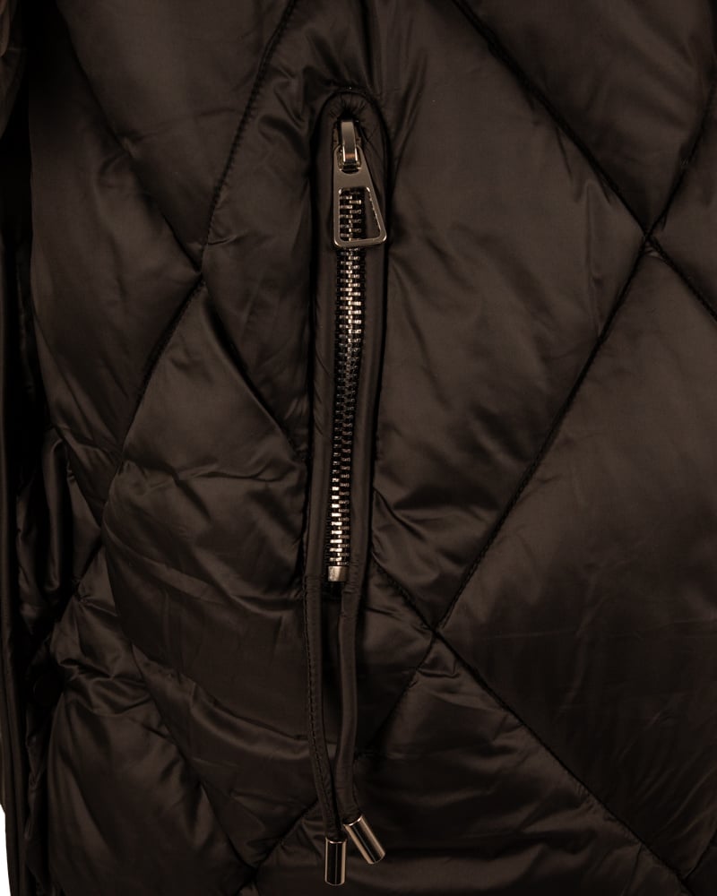 Zwarte lange oversized bodywarmer van Fly Luxury - Afbeelding 5
