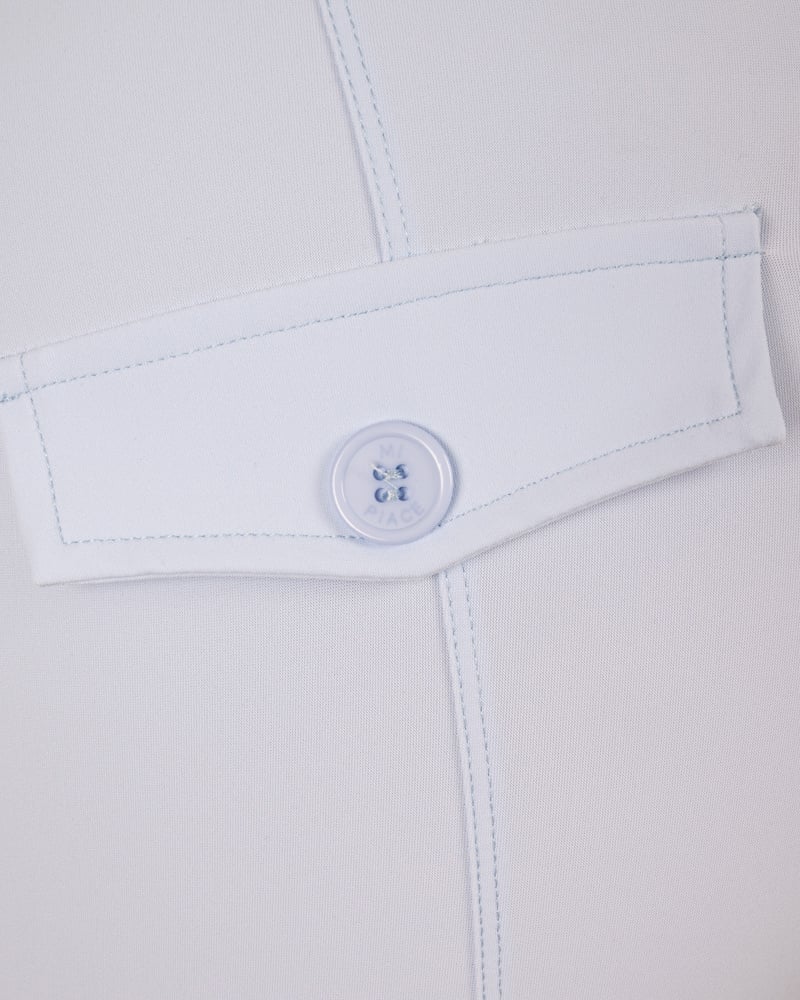 Lichtblauwe travelstof broek van Mi Piace - Afbeelding 6