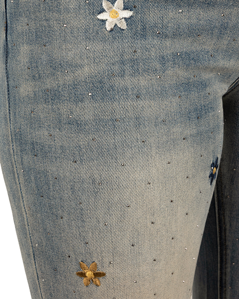 Straight jeans strass met borduursels van Toxik - Afbeelding 5