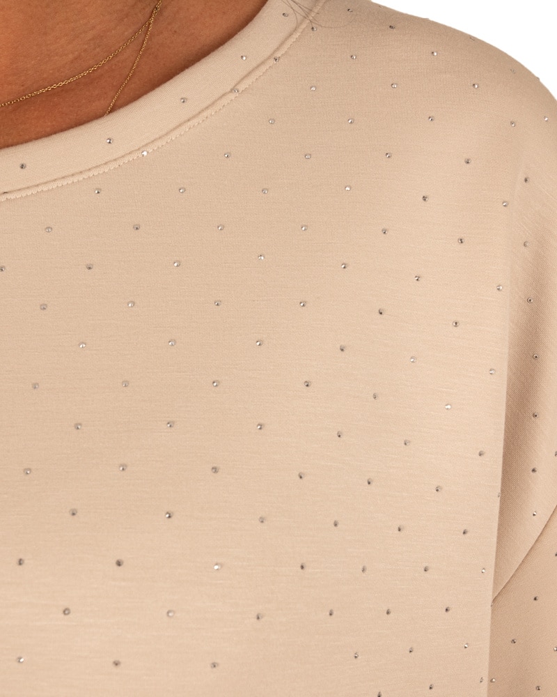 Beige shirt strass van Gemma Ricceri - Afbeelding 5