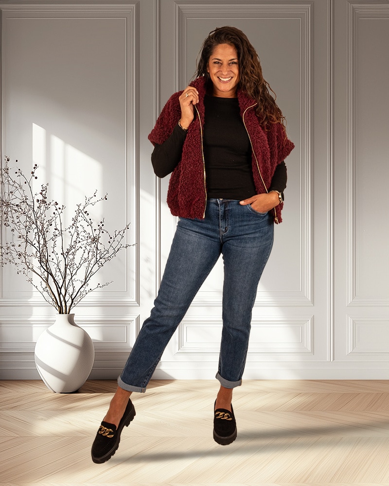 Zwart shirt lange mouw van Azzurro - Afbeelding 2