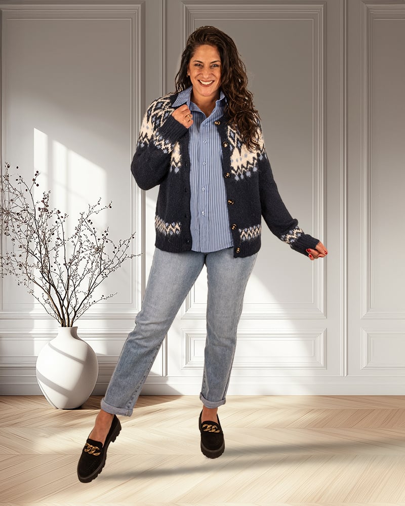 Blue high waist mom jeans van Hello Miss