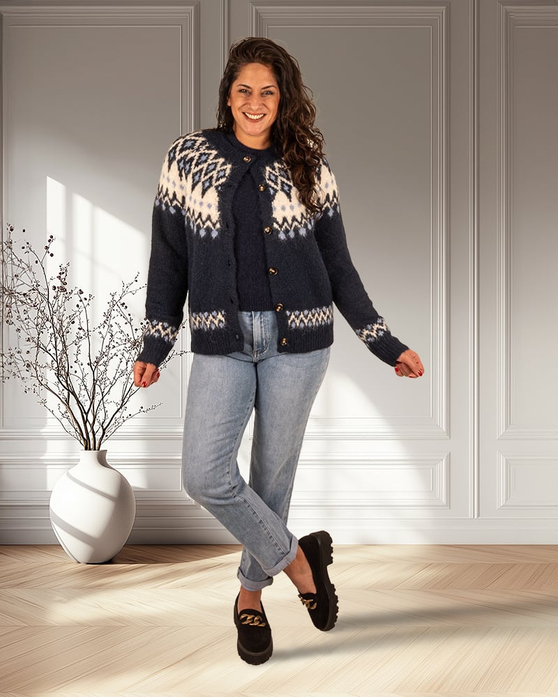 Blue high waist mom jeans van Hello Miss - Afbeelding 8