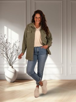 Blue high waist mom jeans van Redberry