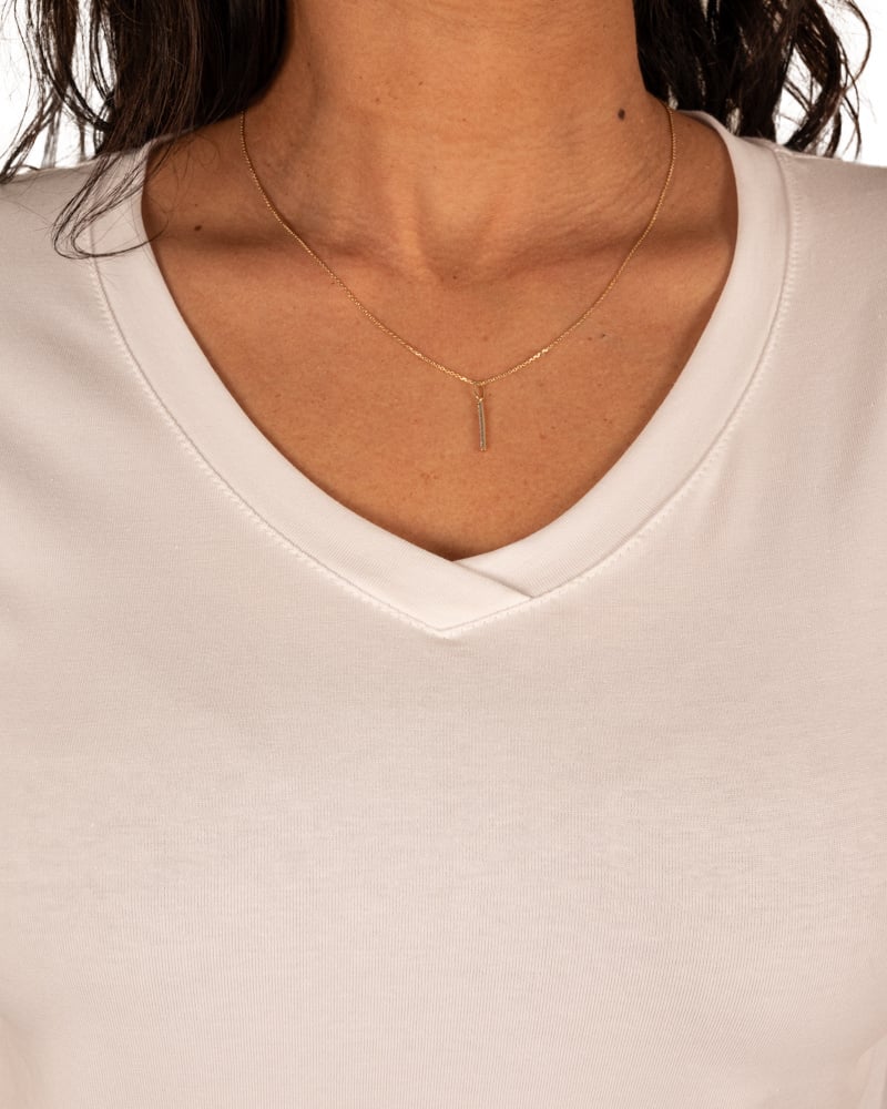 Wit basis shirt V-hals van Gemma Ricceri - Afbeelding 4