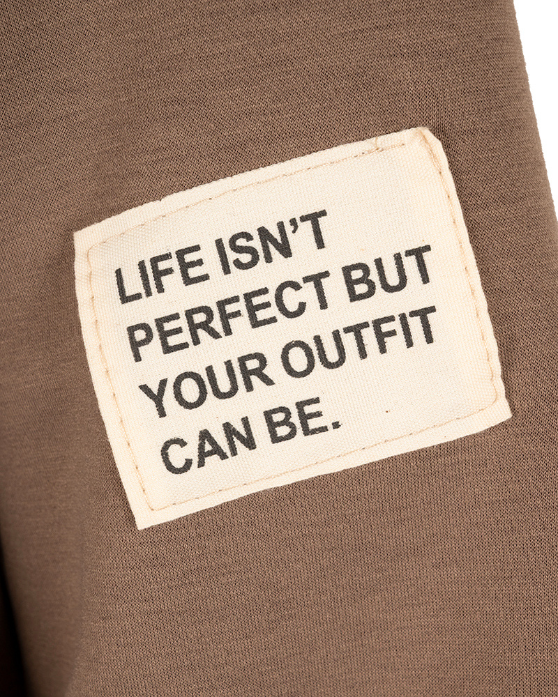 Taupe joggingpak met lange mouw van El-Vita - Afbeelding 3