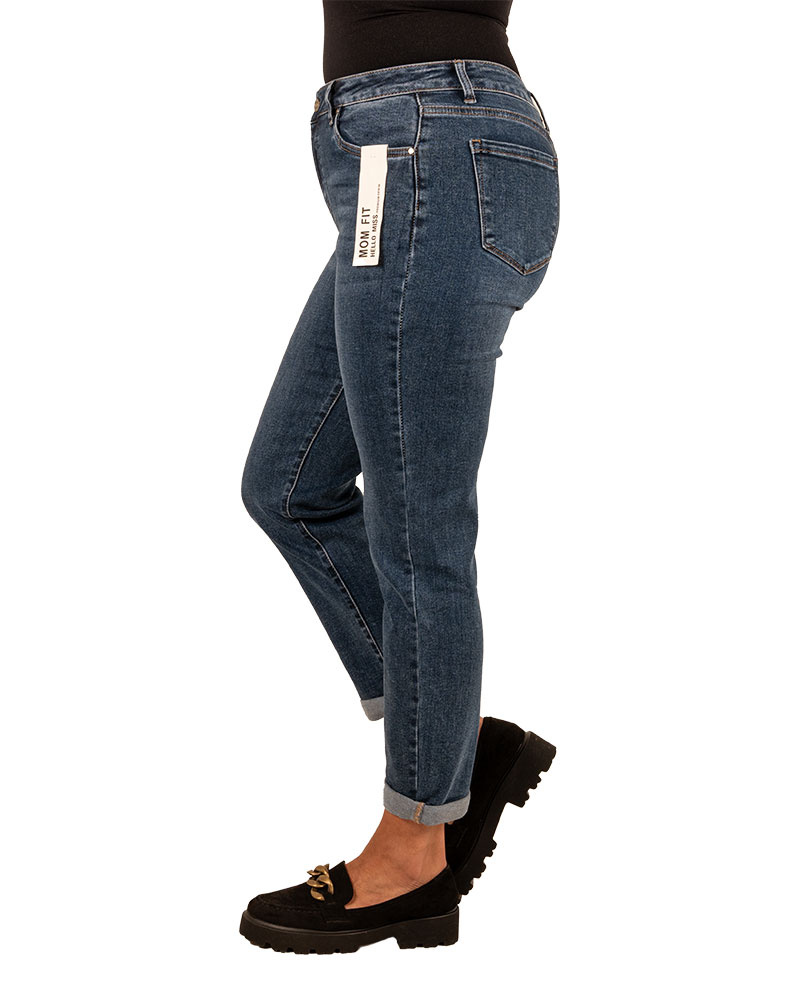 Blue high waist mom jeans van Hello Miss - Afbeelding 3