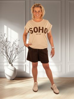 Donkerbruine short van Gemma Ricceri