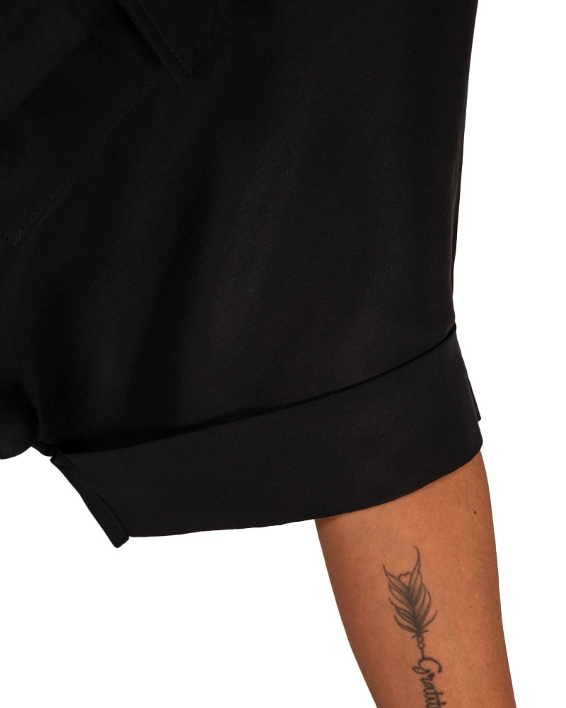 Donkerblauwe tencel blouse  van Vanto - Afbeelding 5