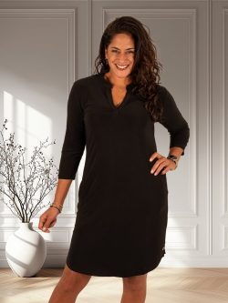 Zwarte travelstof jurk/tuniek van Angelle Milan