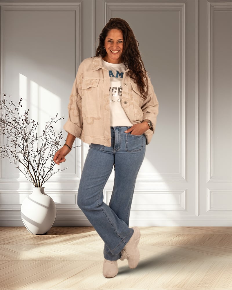 Light blue flared jeans van Folyrose