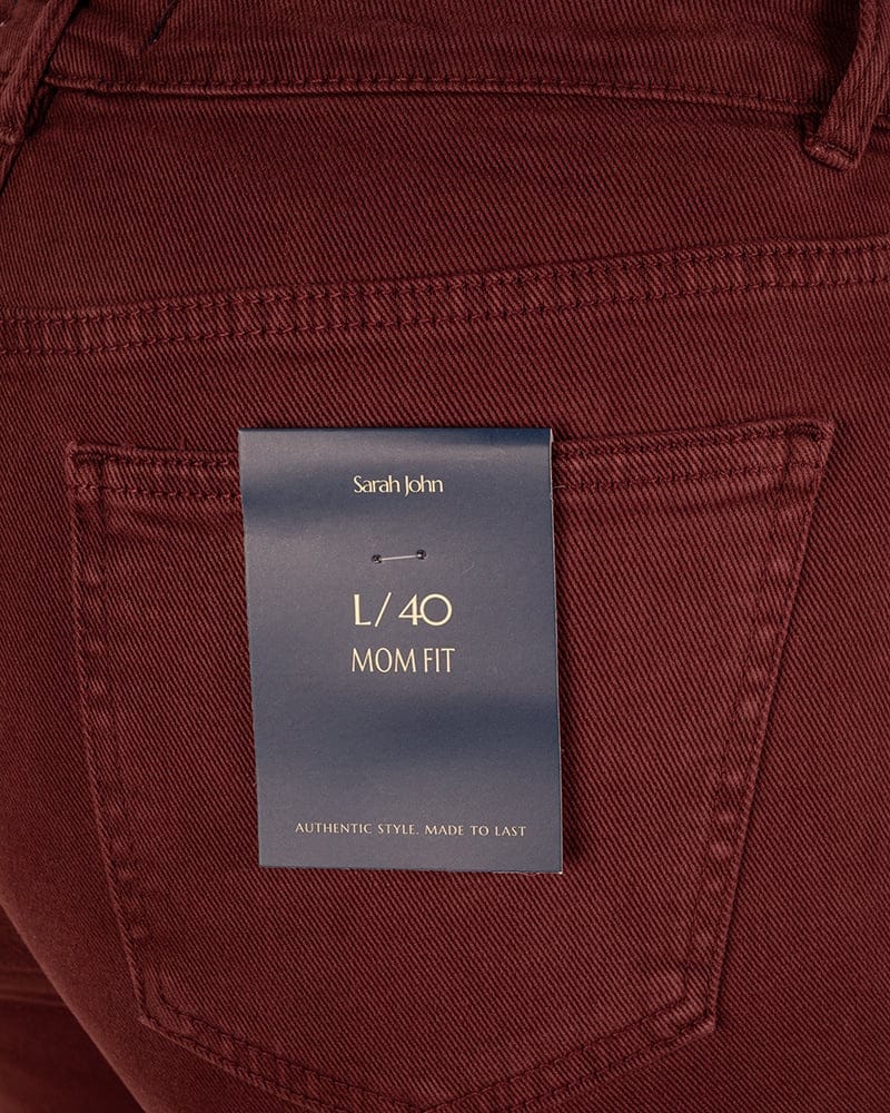 Bordeaux high waist mom jeans van Sarah John - Afbeelding 5