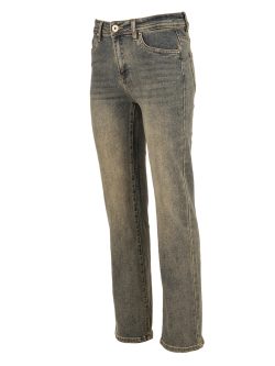Yellow blue high rise straight jeans van Norfy