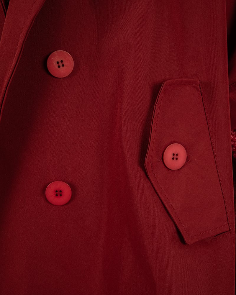 Bordeaux trenchcoat van Zeta Otto - Afbeelding 4