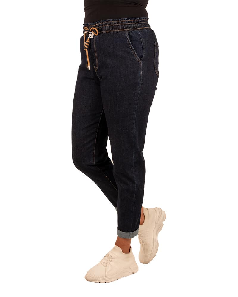 Donkerblauwe jeans jogger van Nina Carter - Afbeelding 2