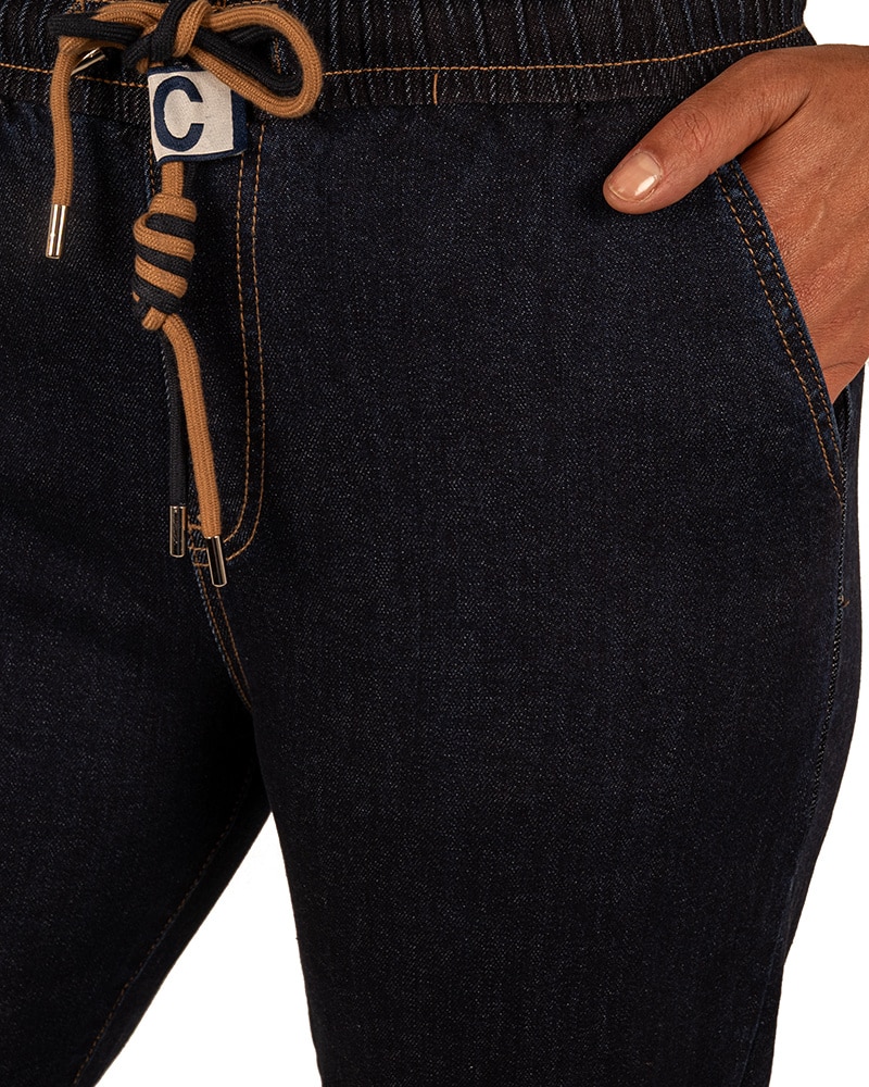 Donkerblauwe jeans jogger van Nina Carter - Afbeelding 5