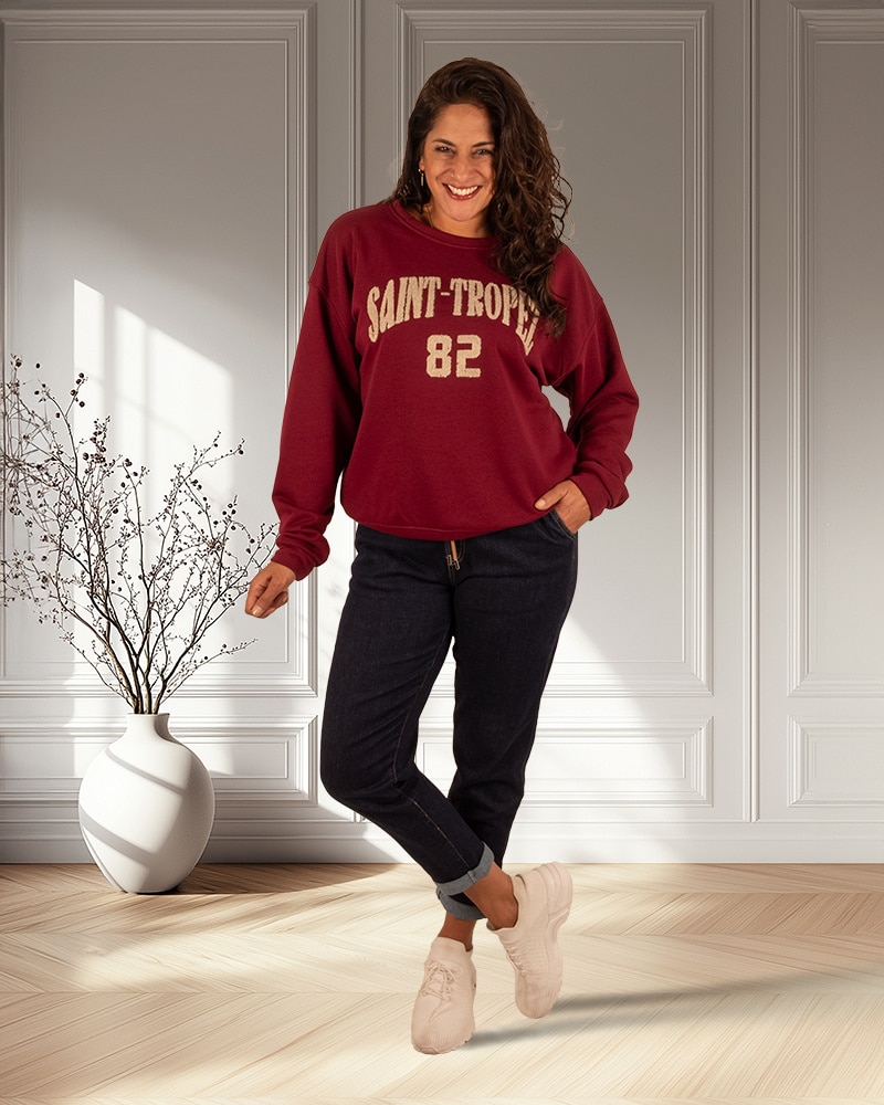 Donkerblauwe jeans jogger van Nina Carter