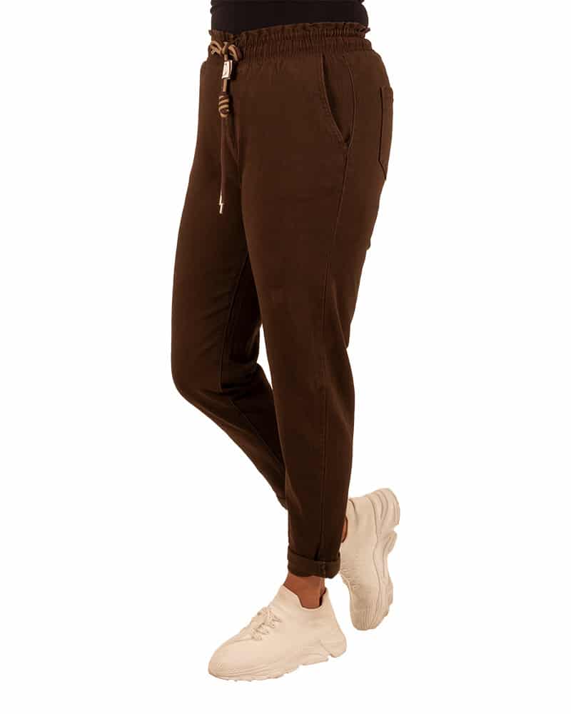 Donkerbruine jeans jogger van Nina Carter - Afbeelding 2