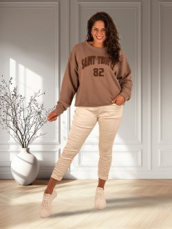 Champagne glans broek van Dyvie